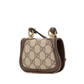 グッチ GGスプリーム インターロッキングG ブロンディ ショルダーバッグ 698635 ブラウン PVC レザー レディース GUCCI 【中古】
